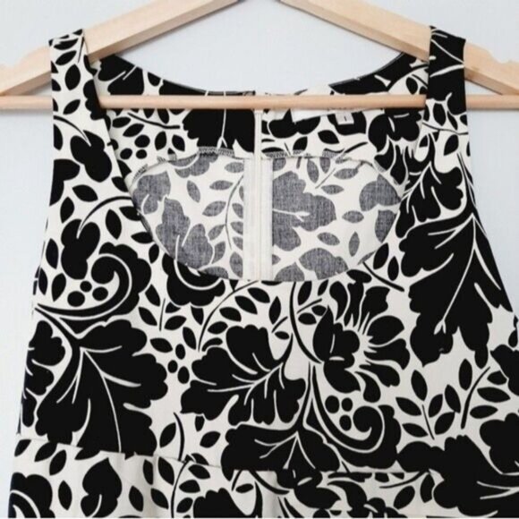 NOUGAT LONDON Shift Floral Dress B&W Botanical Print Sz XS - Picture 3 of 10